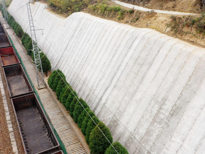 Cement blanket railway slope protection project